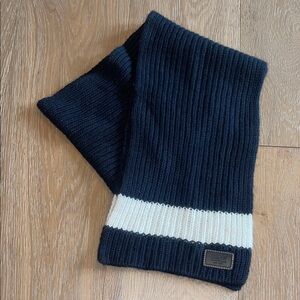 Coach Black and White Ribbed Scarf sweater cashmere blend